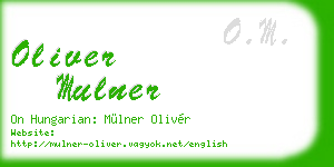 oliver mulner business card